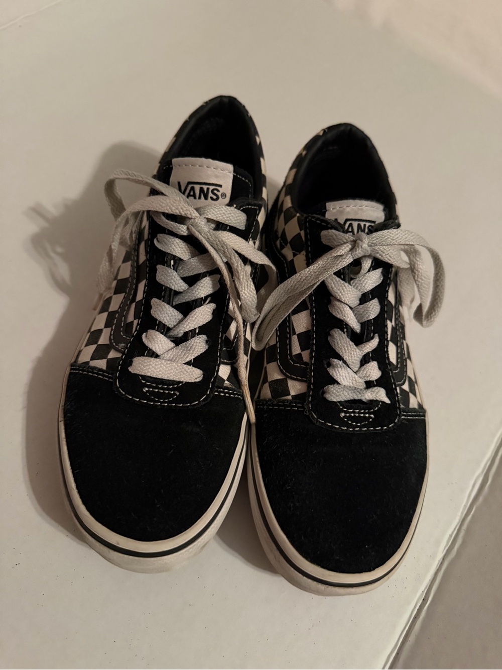 #193 Vans Kids Black & White Checkerboard Old Skool Sneakers